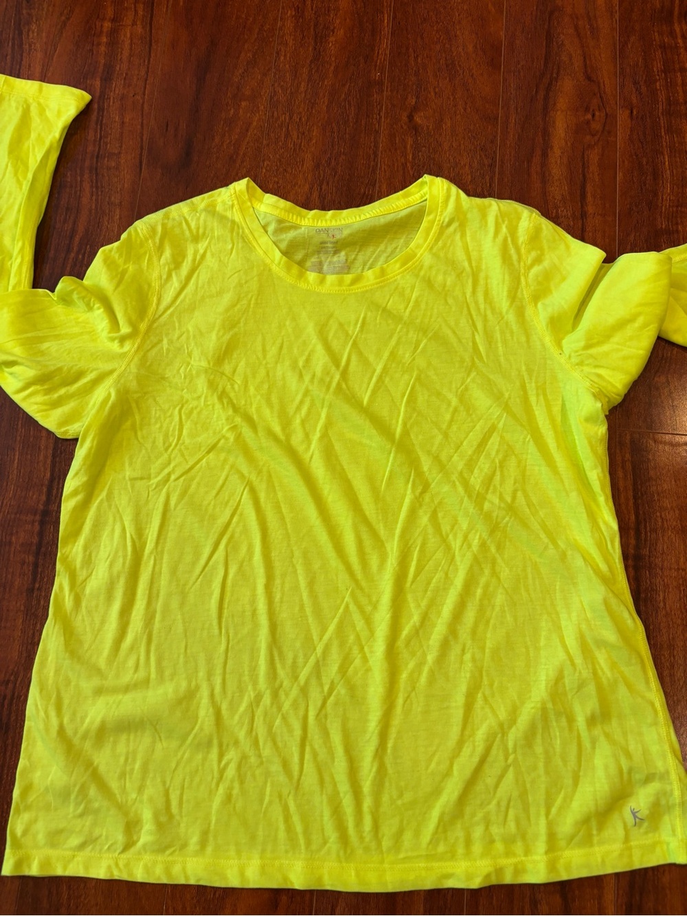 Danskin Neon Yellow Crew Neck Tee